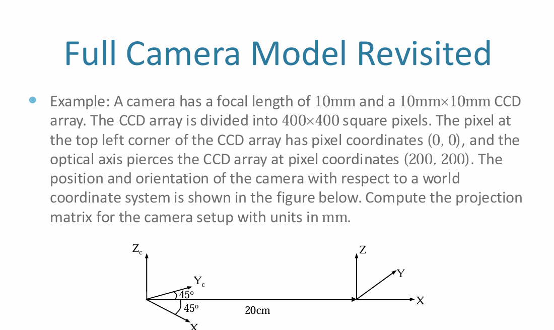 Student math problem: How to Find a Projection Matrix: The First Step